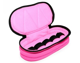 Essential Oil Carrying Case, Roll-On 5-15ml, 5-Bottle, Solid, Fuscia w/Pink