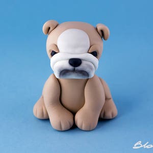 English Bulldog Cake Topper | Dog Cake Topper | Fondant Bulldog | Fondant Dog | Pet Cake Topper | Birthday Topper | Groom Topper |