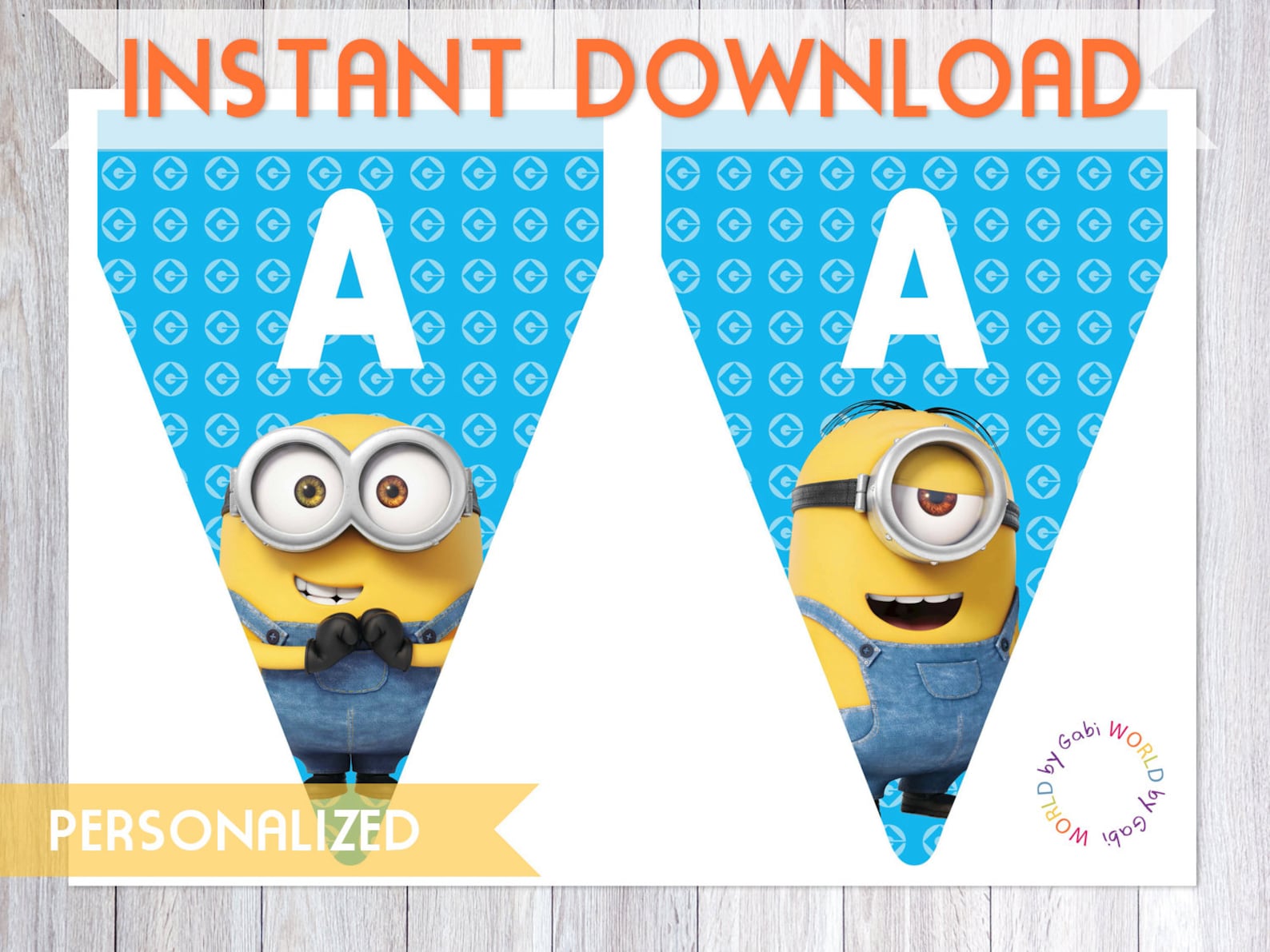 Digital Minions Banner Minion Birthday Minion Party | Etsy