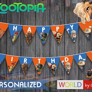 Digital Zootopia Banner | Zootropolis Banner | Zootopia Birthday | Zootropolis Birthday |