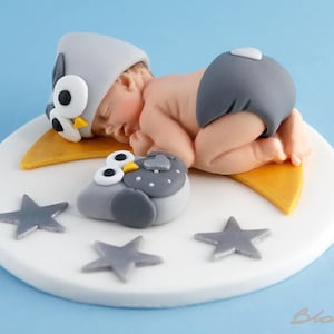 fondant bébé hibou | Baby shower hibou | Hibou fondant | Décoration de gâteau pour bébé | Décorations de gâteau hibou | Décoration pour gâteau de baptême | Décoration pour gâteau du semeur |
