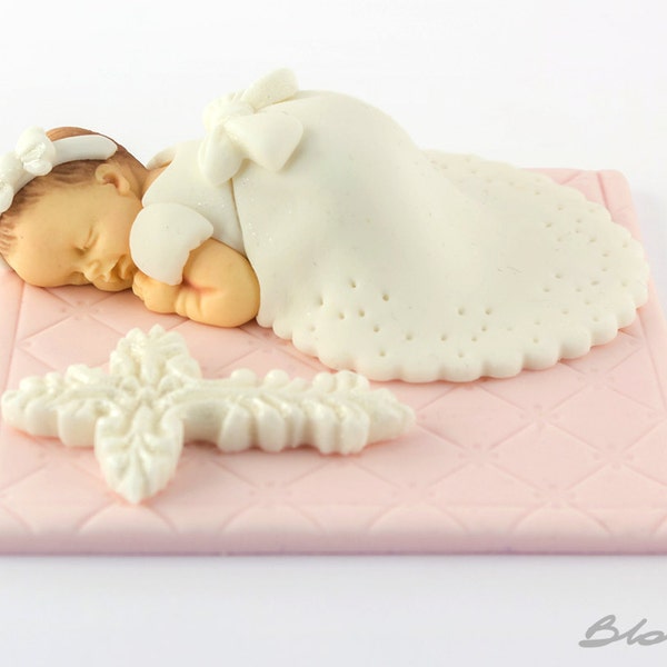 Taufen Baby Cake Topper | Taufe Baby | Taufkuchendeckel | Taufkuchen Topper | Fondant Cake Topper | Baby Cake Topper