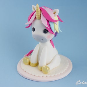 Little Unicorn Cake Topper Unicorn Topper Unicorn Cake Birthday Topper Baby Unicorn image 2