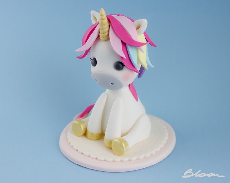 Little Unicorn Cake Topper Unicorn Topper Unicorn Cake Birthday Topper Baby Unicorn image 2