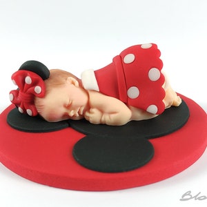 Minnie Mouse Baby Red Topper | Minnie Cake Topper | Baby Topper | Minnie Topper | Minnie Shower | Shower Cake Topper | Birthday Cake Topper