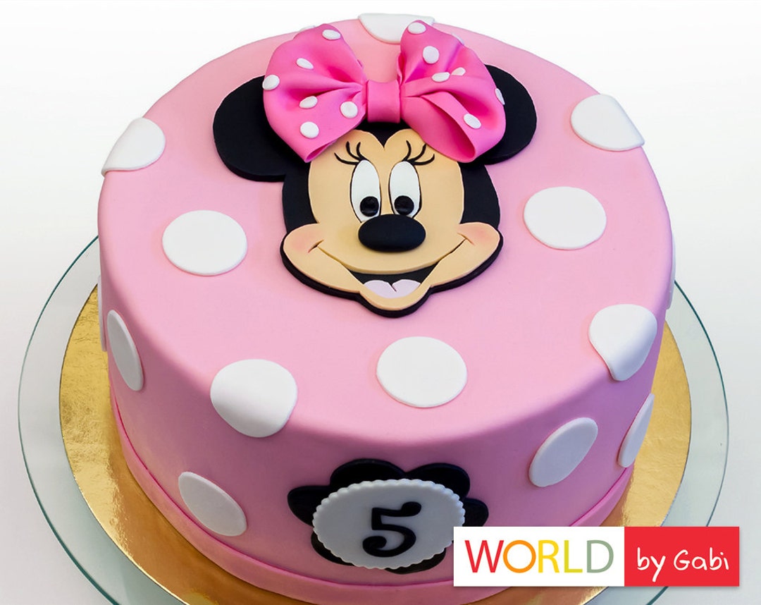 Buy Minnie Mouse Cake Topper Minnie Mouse Fondant Minnie Mouse ...