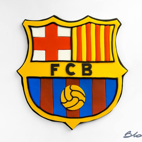 Topper de gâteau du FC Barcelone | Gâteau de football | Topper de gâteau de football | Gâteau Messi |