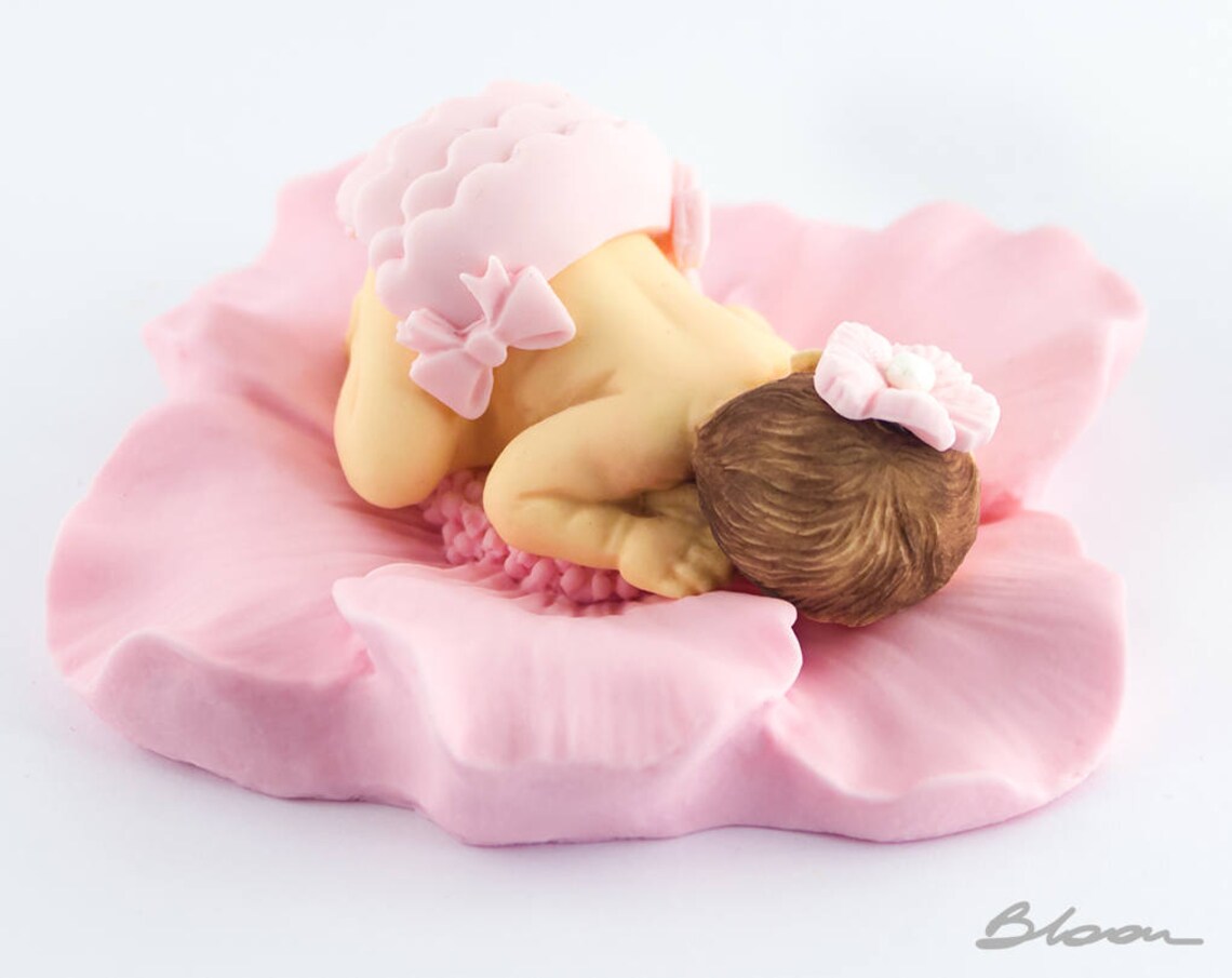 Baby Flower Cake Topper Flower Topper Baby in Flower Etsy