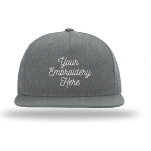 Custom Embroidered Richardson 255 Pinch Front Snapback Hat | Personalized Cap | Custom Embroidered Logo | Custom Hat | Business Merch
