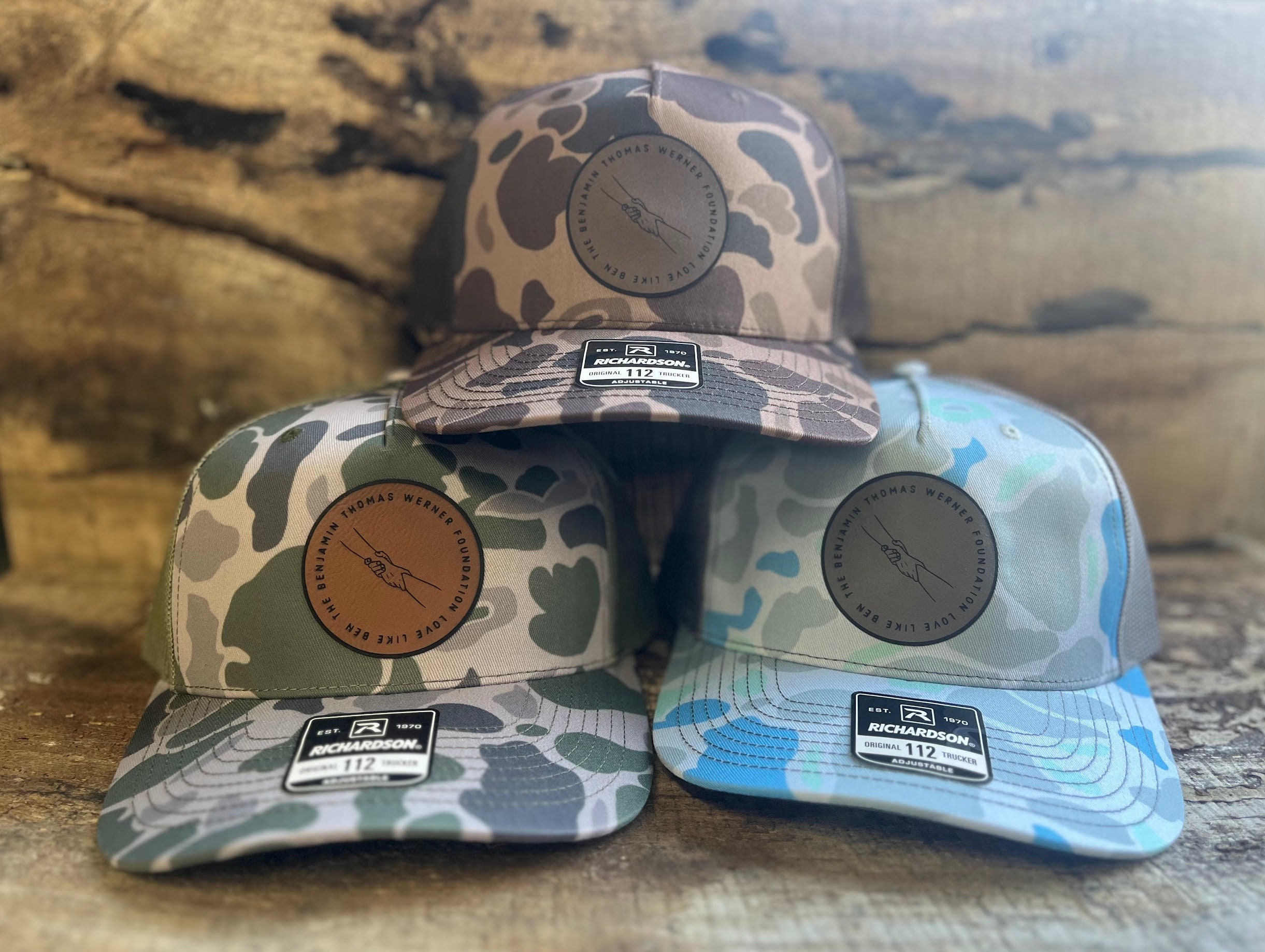 Richardson 112 Camo Trucker Hat – Five Panel, Mesh Back, Adjustable, Men's