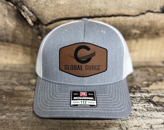Richardson 112 Youth Mesh Back Trucker Hat with Custom Leatherette Patch | Bulk Hats | Custom Logo Hats | Leather Patch Hat | Kids Hats