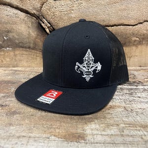 Custom Embroidered Richardson 511 Wool Blend Flatbill Mesh Back Trucker | Personalized Cap | Custom Embroidered Logo | Custom Hat