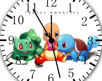 Borderless Pikachu Frameless Wall Clock E247 Nice for Decor Or Gifts