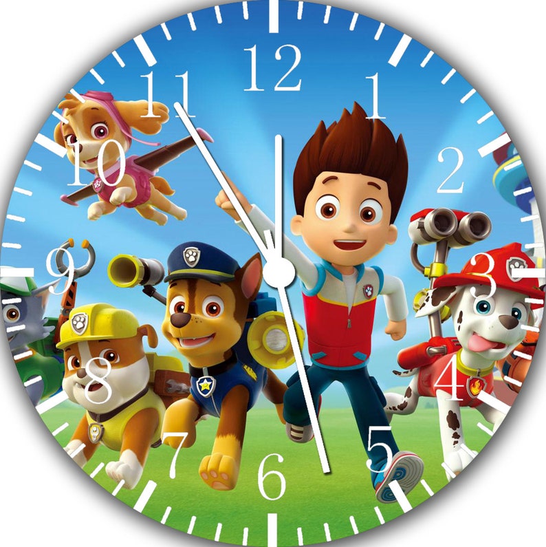 Paw Patrol Frameless Borderless Wall Clock