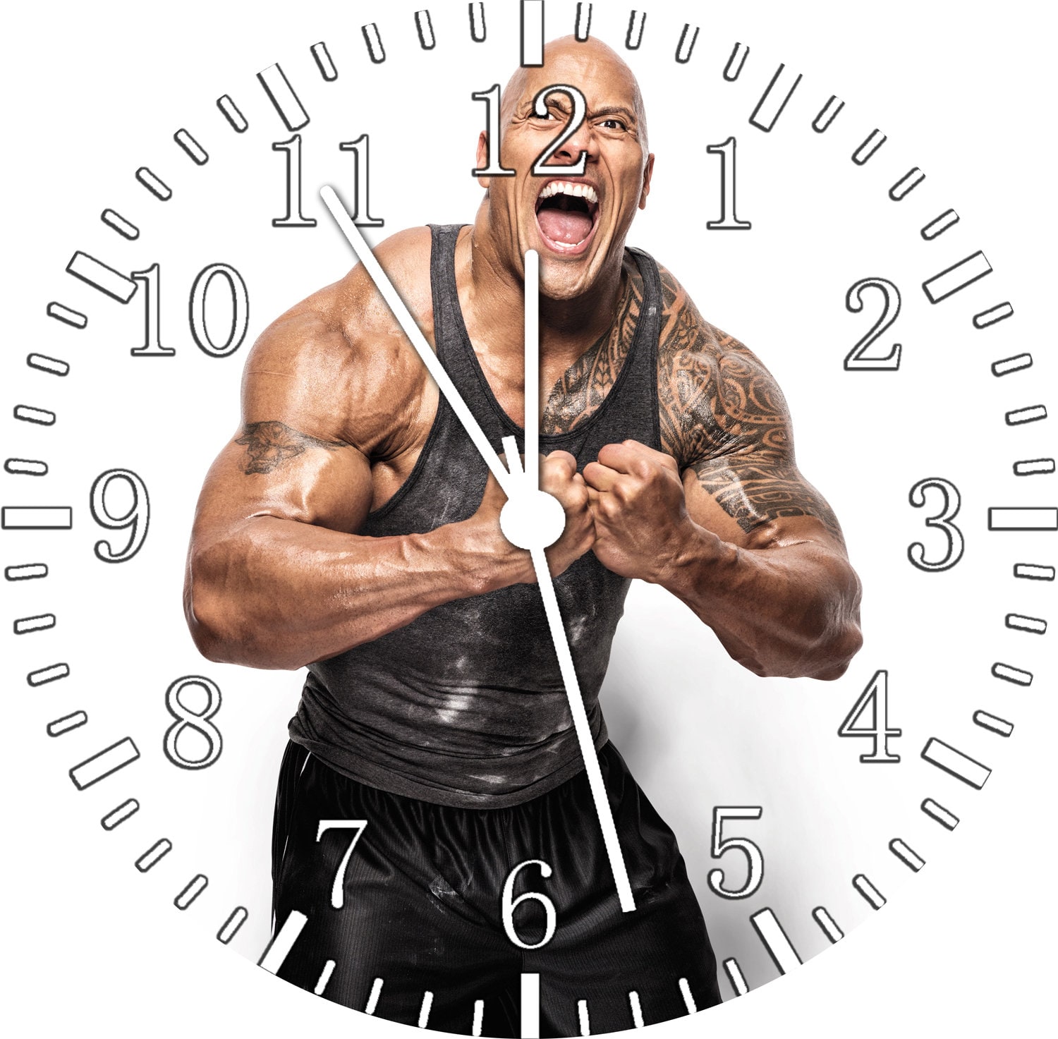 The Rock Dwayne Johnson Frameless Borderless Wall Clock G09 Etsy