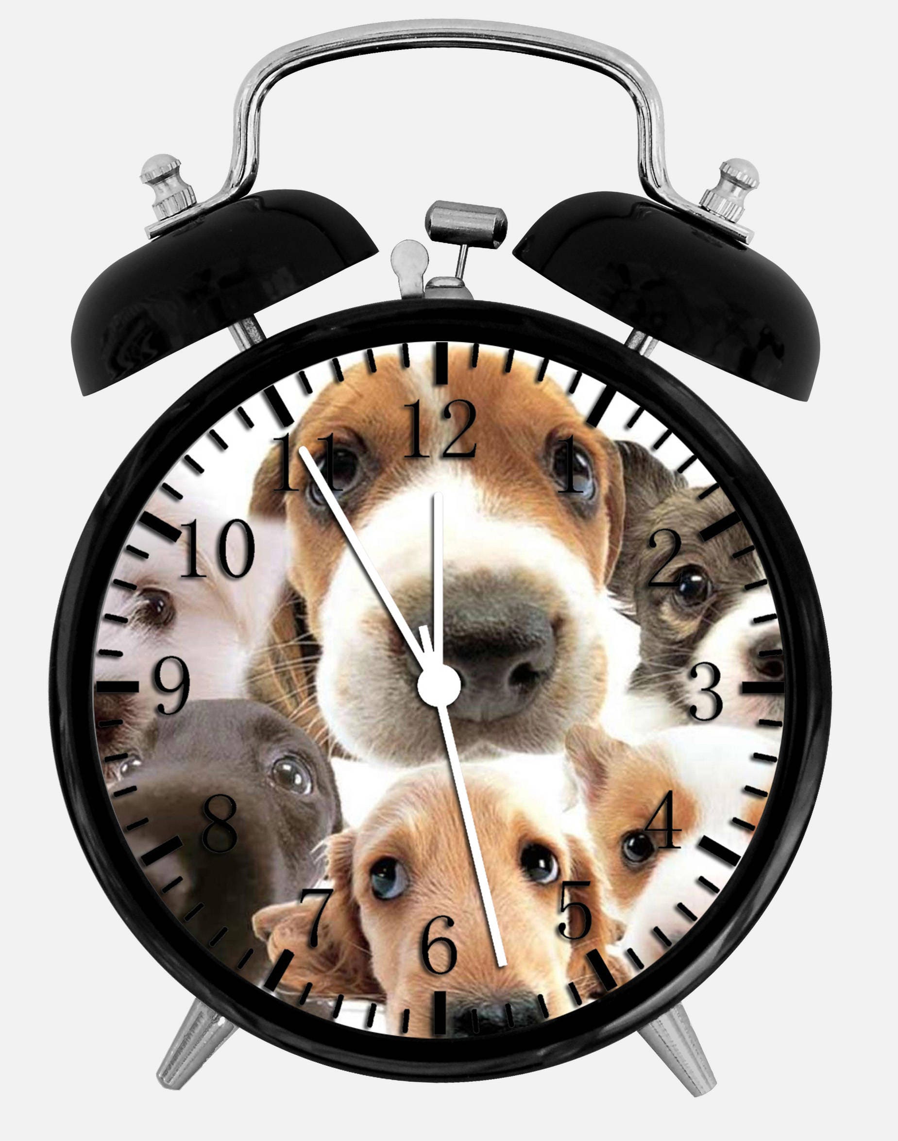 Cute Puppy Dog Faces Alarm Desk Clock 3.75 Home Office Etsy