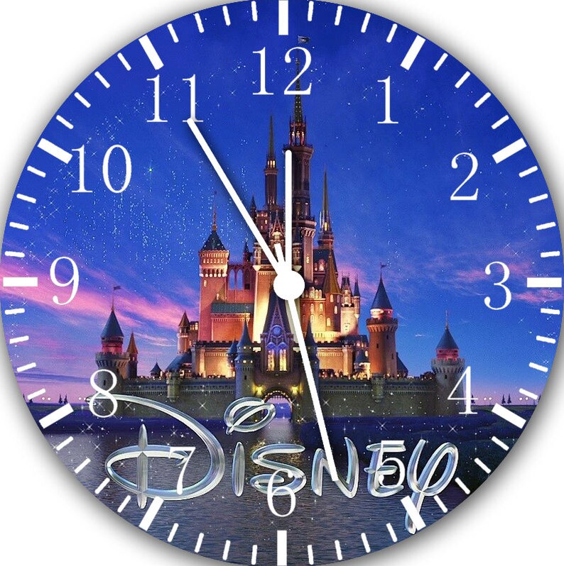 Disney Castle Frameless Borderless Wall Clock E19 Nice For | Etsy
