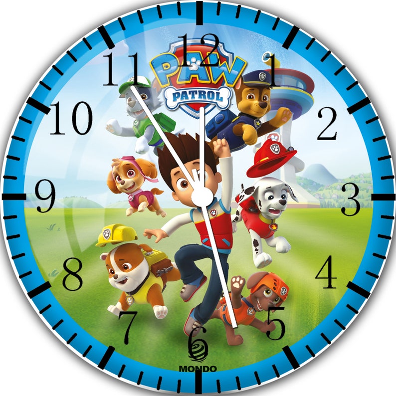 Paw Patrol Frameless Borderless Wall Clock