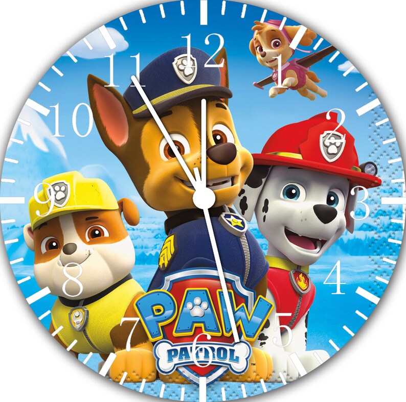 Paw Patrol Frameless Borderless Wall Clock