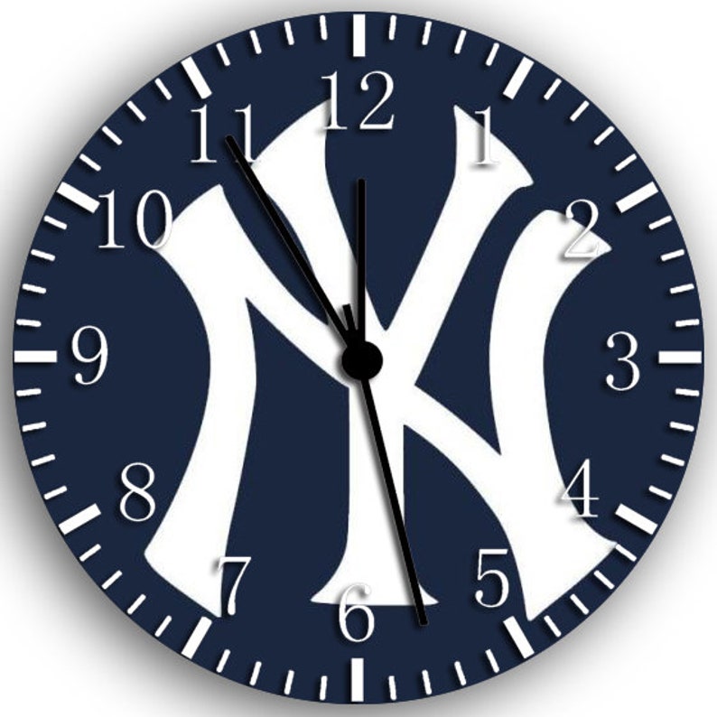 New York Yankees Frameless Borderless Wall Clock W100 Nice For Etsy