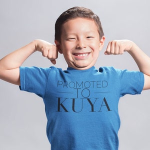 Promoted to Kuya | Kids Cotton T-Shirt | Baby announcement | Filipino | Tagalog