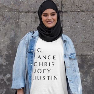 N&#39;Sync Name Shirt | Short-Sleeve Unisex T-Shirt | 90s boy band