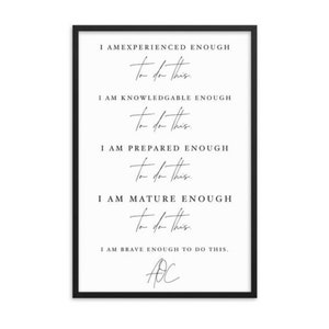 PDF of AOC quote | instant digital download  | Alexandria Ocasio-Cortez | I am enough quote