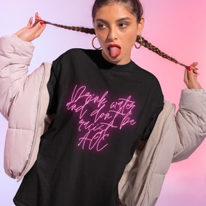AOC | Alexandria Ocasio- Cortez | Drink water and don&#39;t be racist AOC | Unisex Short Sleeve Tee | The Squad | anti-racism tee