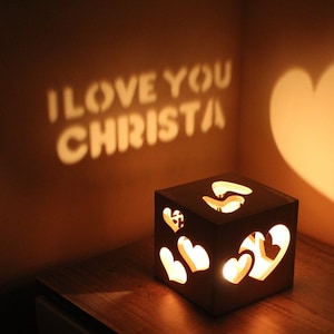 Anniversary Gift for Woman, Romantic Gift for Her, Romantic Lighting Personalized Girlfriend Present