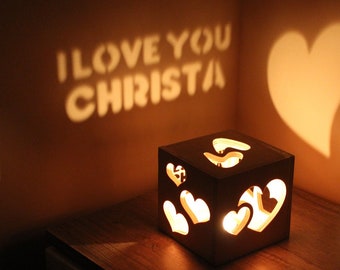 Anniversary Gift for Woman, Romantic Gift for Her, Romantic Lighting Personalized Girlfriend Present