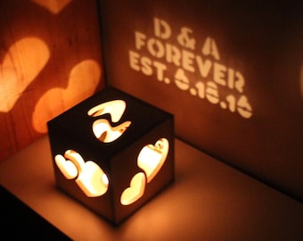 Regalo de séptimo aniversario para ella y para él, regalos de séptimo aniversario para esposo y esposa, caja mágica de madera única para aniversario de cobre