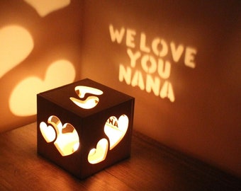 Mothers Day Gifts for Grandma, Personalized Gifts for Grandma, Grandma Gift from Grandkid, Unique Handmade Lantern Gift for Nana