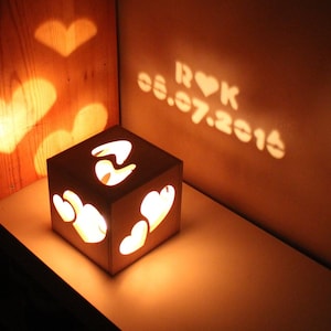 Regalo per il quinto anniversario di matrimonio per lei, regalo di anniversario in legno per lui, regalo di anniversario di matrimonio per 5 anni per moglie e marito.