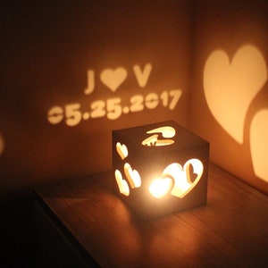 Regali per il quinto anniversario di matrimonio per uomo o donna, regalo per il quinto anniversario di matrimonio per lui o per lei, regalo di anniversario in legno per marito o moglie, regalo magico in legno