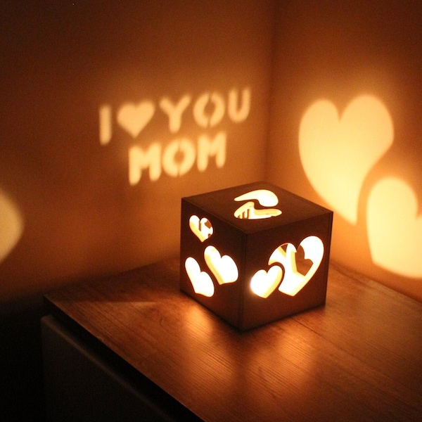 Mothers Day Gifts for Mom from Daughter from Son, Gifts for Mom from Kids, Personalized Night Light Birthday Gift for Mom