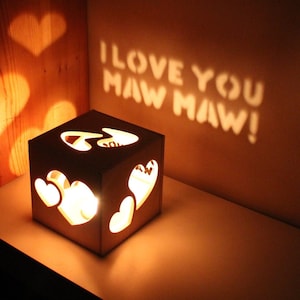 Mothers Day Gift for Grandma, Mothers Day Gift for Nanny, New Grandma Gift Ideas, Christmas Gifts for Mom, Custom Message Light Up Box