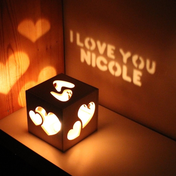 Personalized Gifts for Women, Handmade Gifts for Wife from Husband, Romantic Gifts for Her, Custom Message Lantern