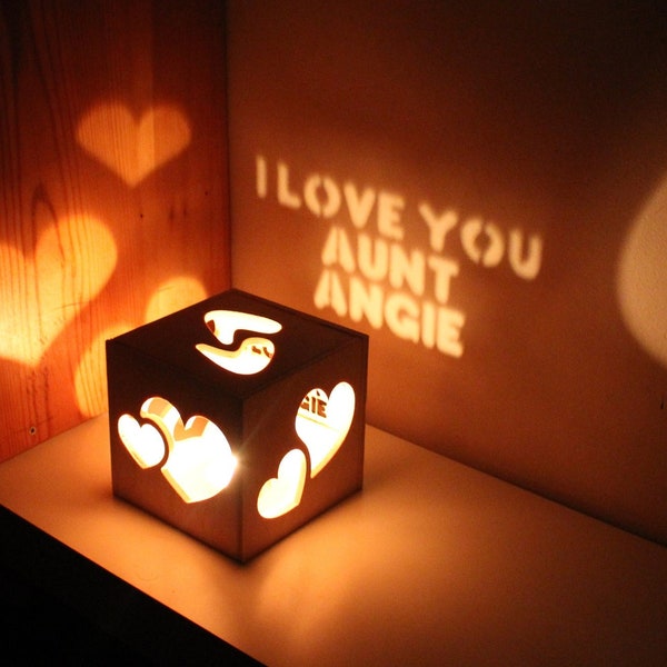 Mothers Day Gifts for Aunts, New Aunt Gift, Personalized Aunt Gift, Mothers Day Gift Ideas for Aunties, Customized Wood Light Box