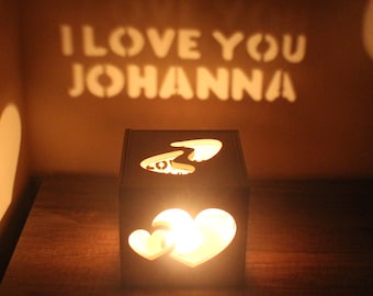 Personalized Magic Light Box - Anniversary Gift for Her