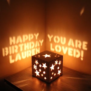 Boyfriend Birthday Gift, Personalized Birthday Gift for Him, Romantic Gifts for Men, Night Light Magic Box by MagicWoOod