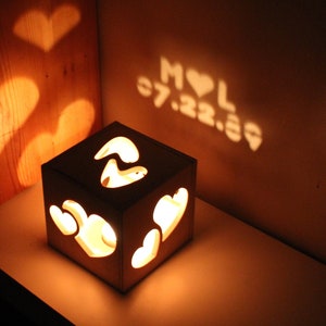 40th 50th Anniversary Gifts for Parents, Ruby Wedding Anniversary Gifts, 25th Wedding Gifts for Parents, Wood Secret Message Night Light