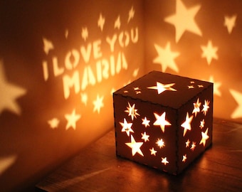 Light Up Message Box Girlfriend Gift, Personalized Gift for Girlfriend, Romantic Gift for Her, Special Occasion Custom Text Present Lantern