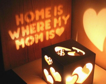 Personalized Mom Gift, Mothers Day Gifts from Daughter from Son, Custom Lantern Centerpiece Home Gifts for Mom