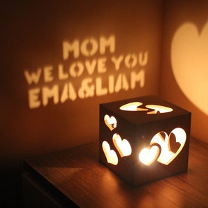 Regalo personalizado para el día de la madre, regalos para el cumpleaños de mamá de parte de los niños, regalo para el día de la madre para la abuela, regalo para madre e hija, idea única para regalo de luz de noche