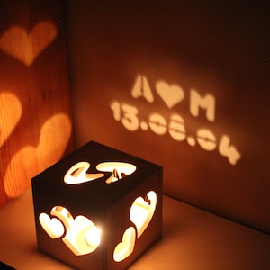 Cadeaux 20e anniversaire pour mari ou femme, Anniversaire de mariage en platine, 20 ans ensemble, Boîte à lumière magique personnalisée