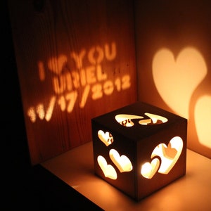 Christmas Gifts for Boyfriend, Personalized Christmas Gift for Him,  Christmas Presents for Men, Custom Light up Lantern Message Box 