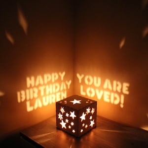 Boyfriend Birthday Gift, Personalized Birthday Gift for Him, Romantic Gifts for Men, Night Light Magic Box by MagicWoOod