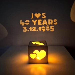 Personalized Magic Box | Ruby Anniversary, 40th Wedding Anniversary Gift for Couple
