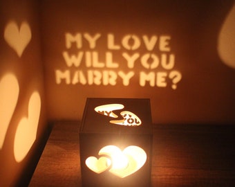 Personalized Marriage Proposal Magic Box, Unique Engagement Gift
