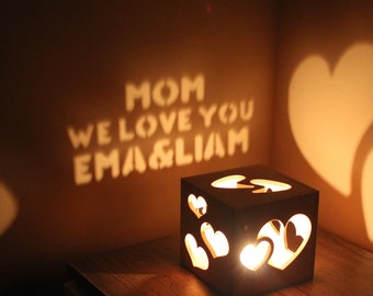 Regalo personalizado para el Día de la Madre, regalos de cumpleaños para mamá de parte de los niños, regalo para el Día de la Madre para abuelas e hijas, idea única de regalo con luz nocturna.